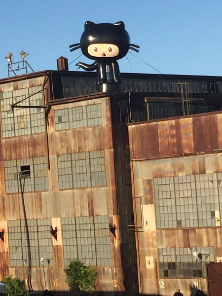 Octocat on Warehouse in Dogpatch